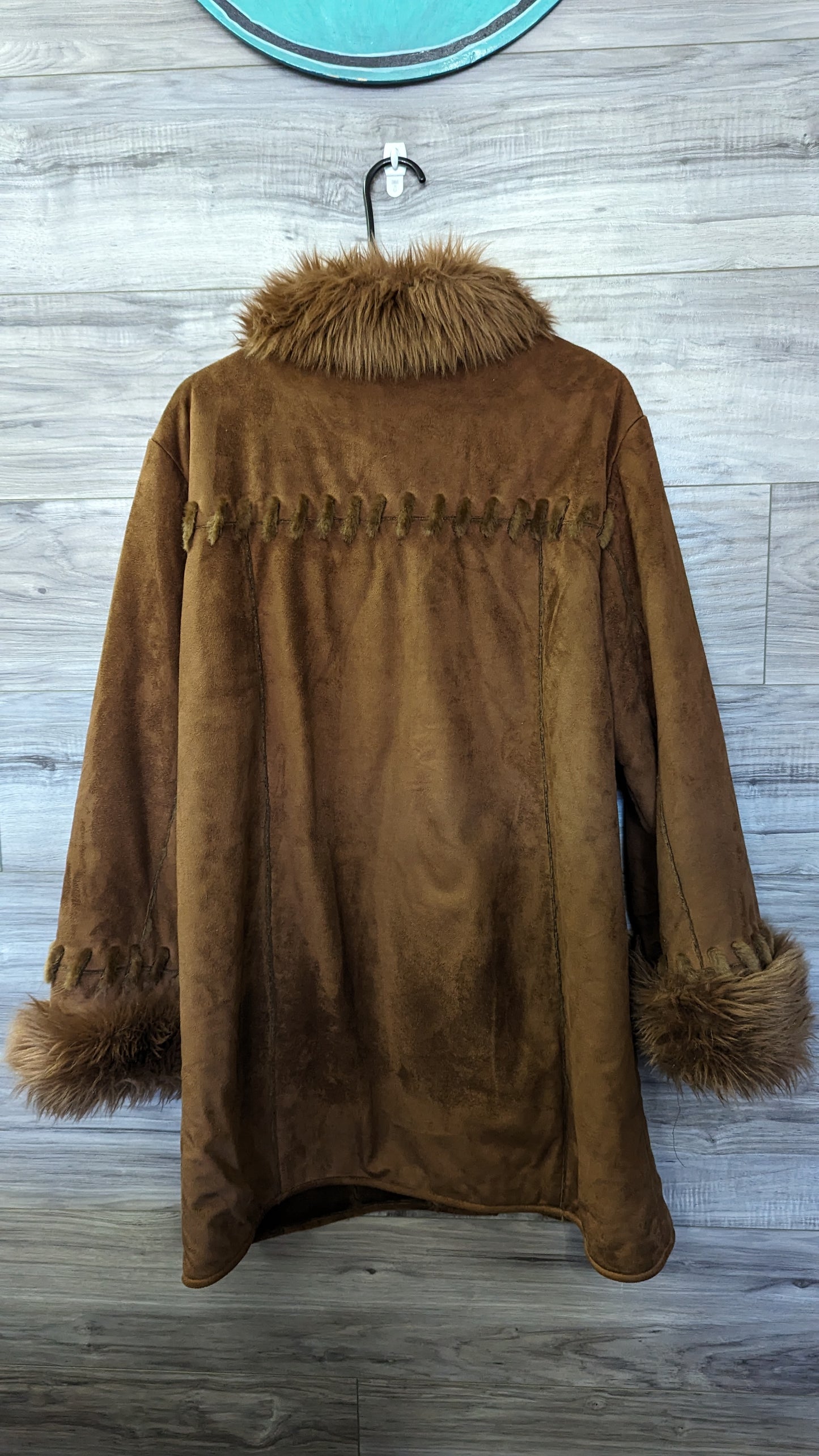 Regent Park Brown Faux Fur Jacket - Size L