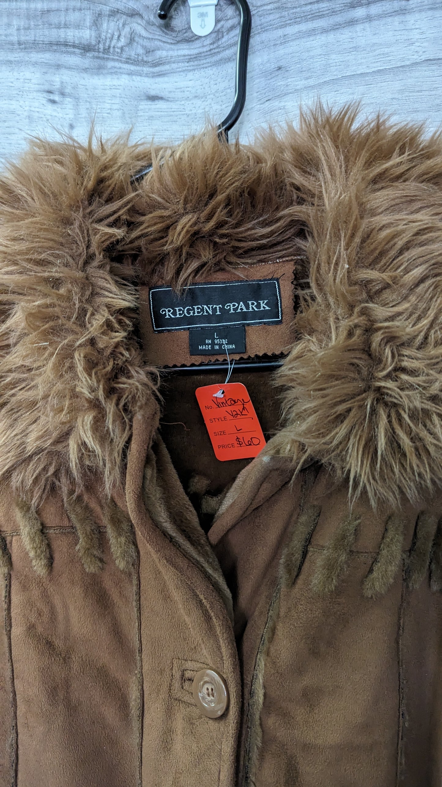 Regent Park Brown Faux Fur Jacket - Size L