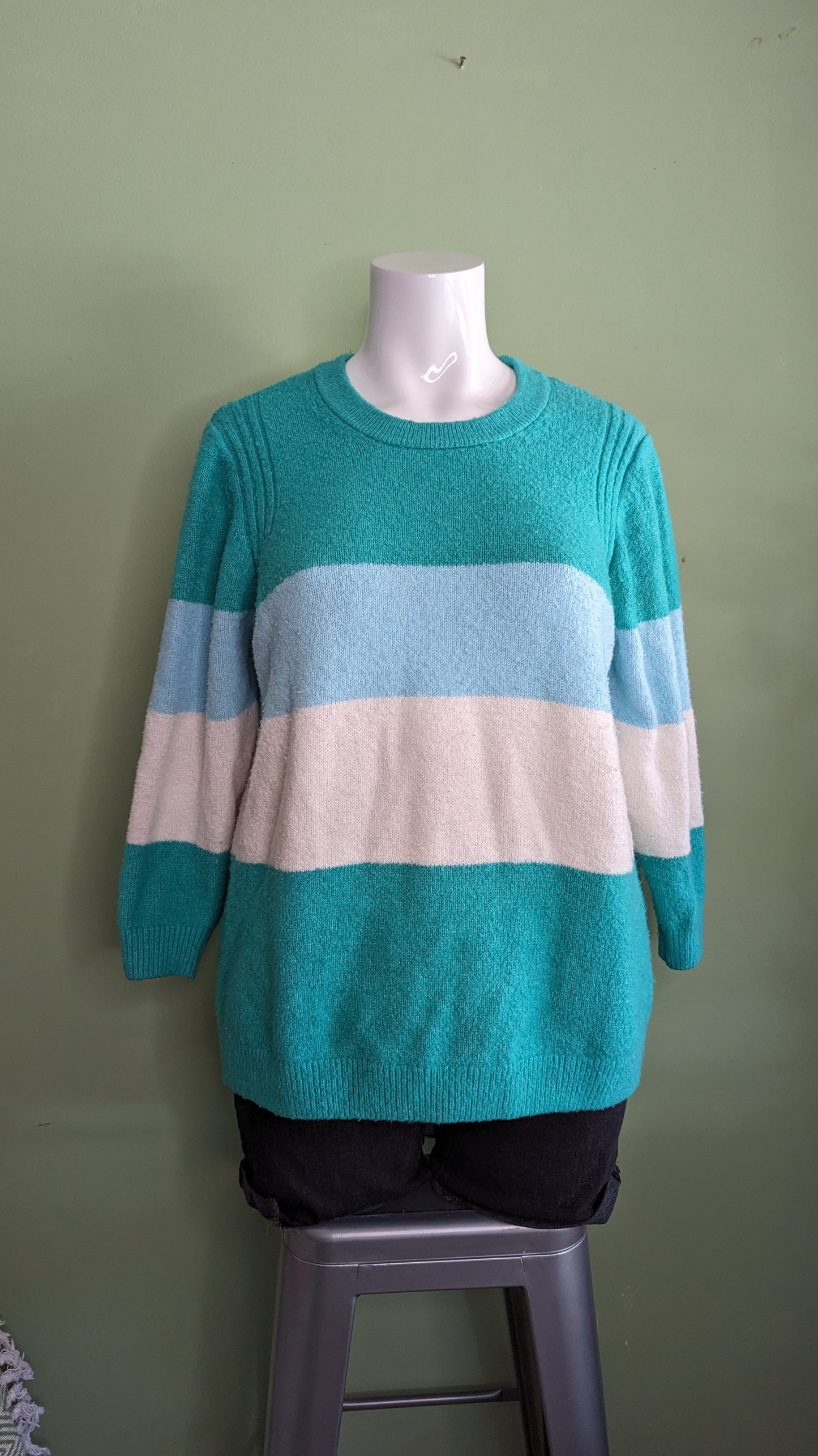 My Style Color Block Sweater - Size 2X