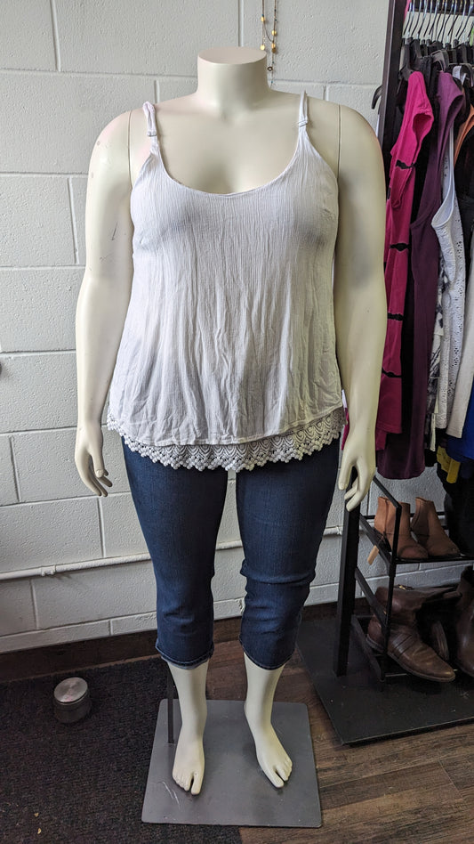 Dex Cotton White Tank Top Size 2X - In Store Special