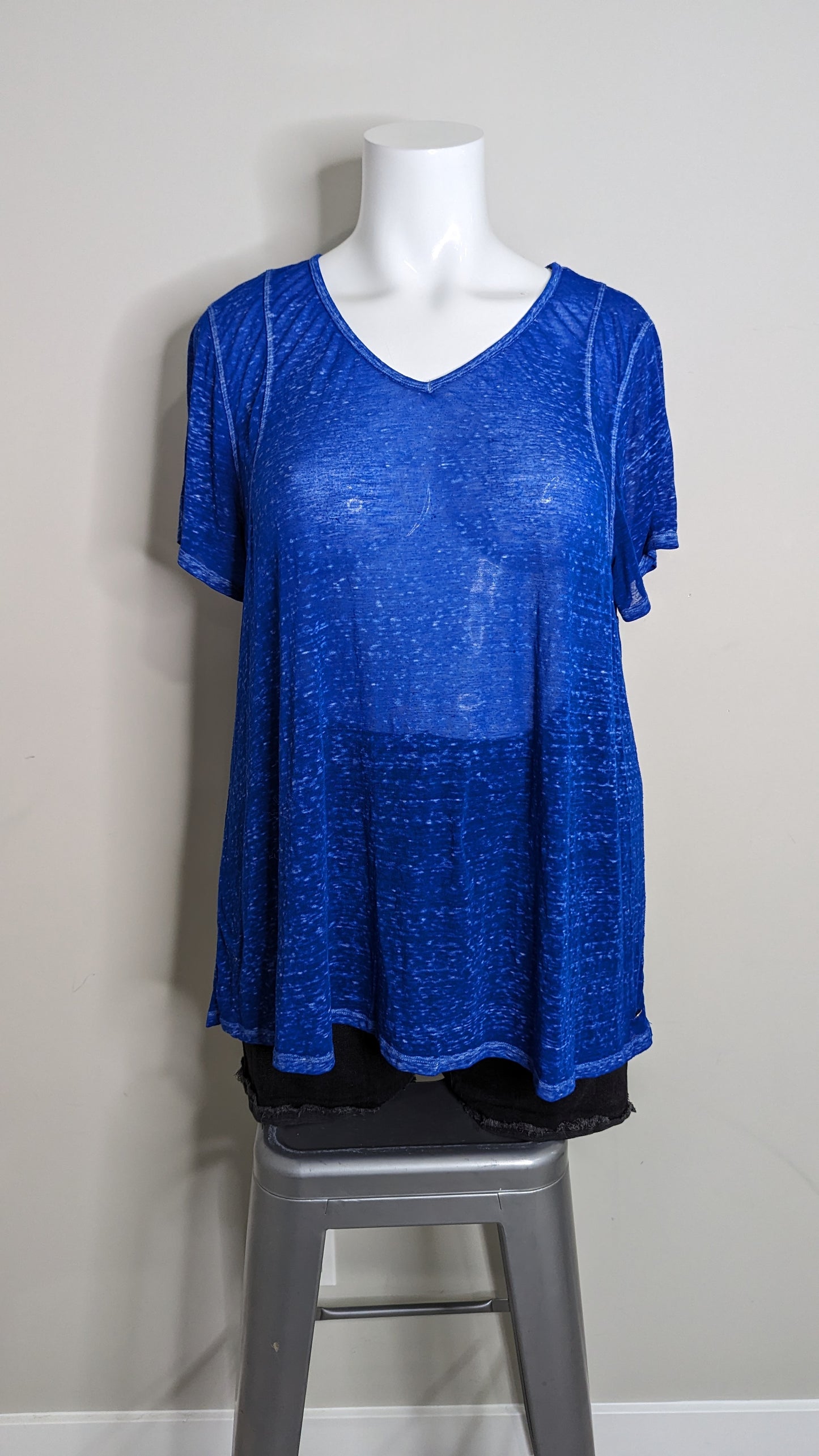 Calvin Klein Sheer Blue Tee - Size 3X