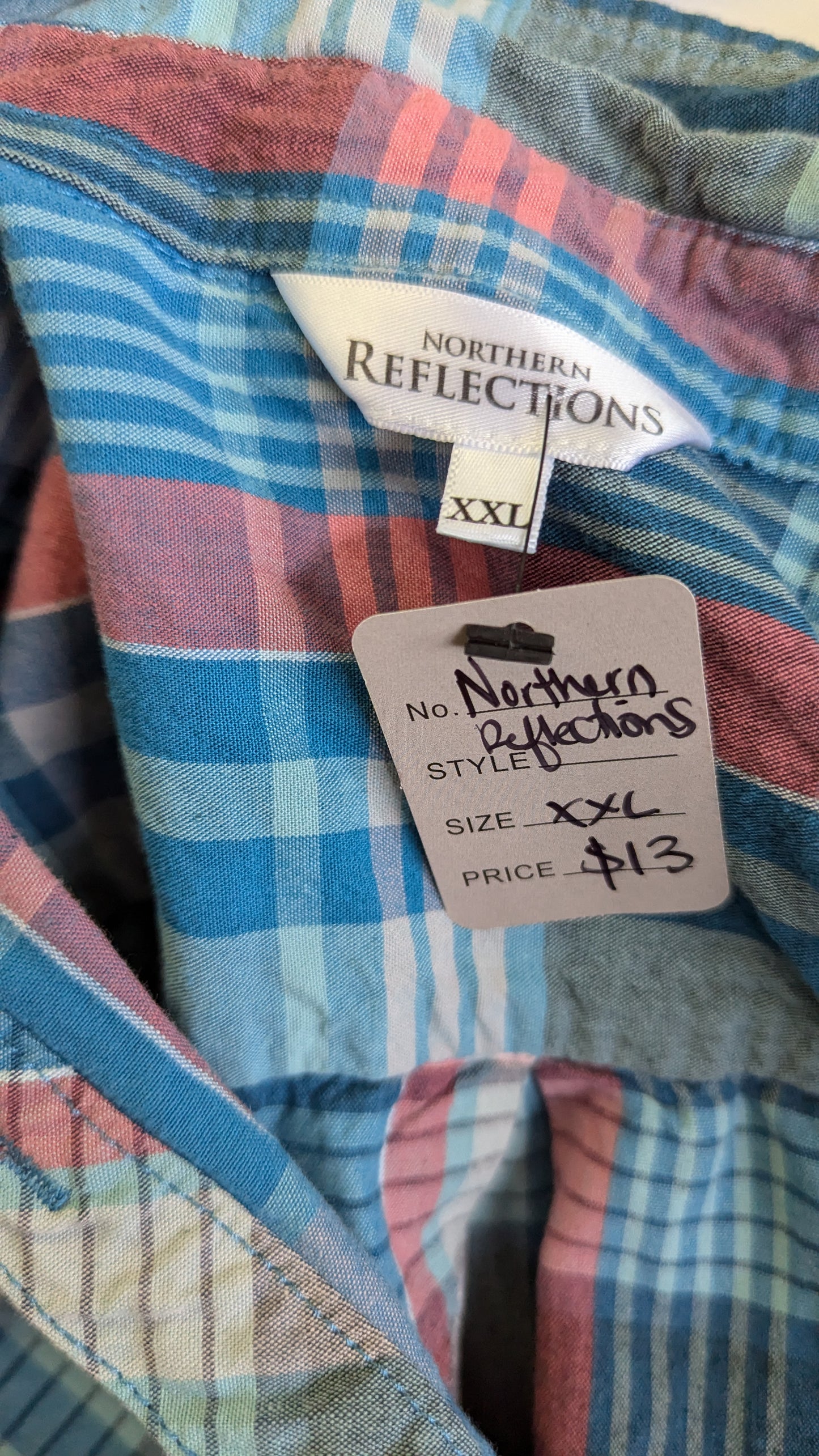 Northern Reflections Multi Colored Plaid Shirt - Size XXL