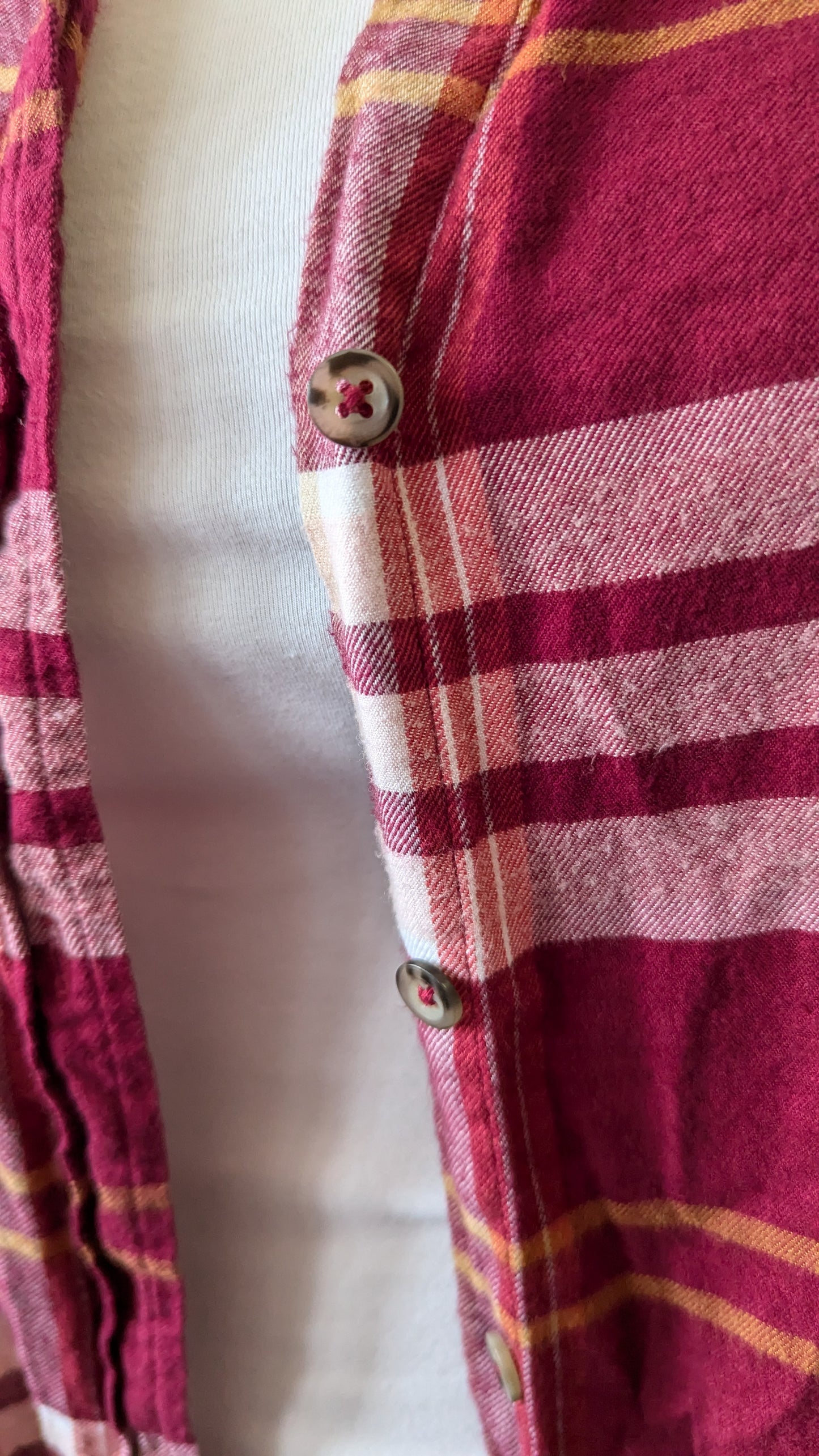 Red Plaid Button Up - Size XXL