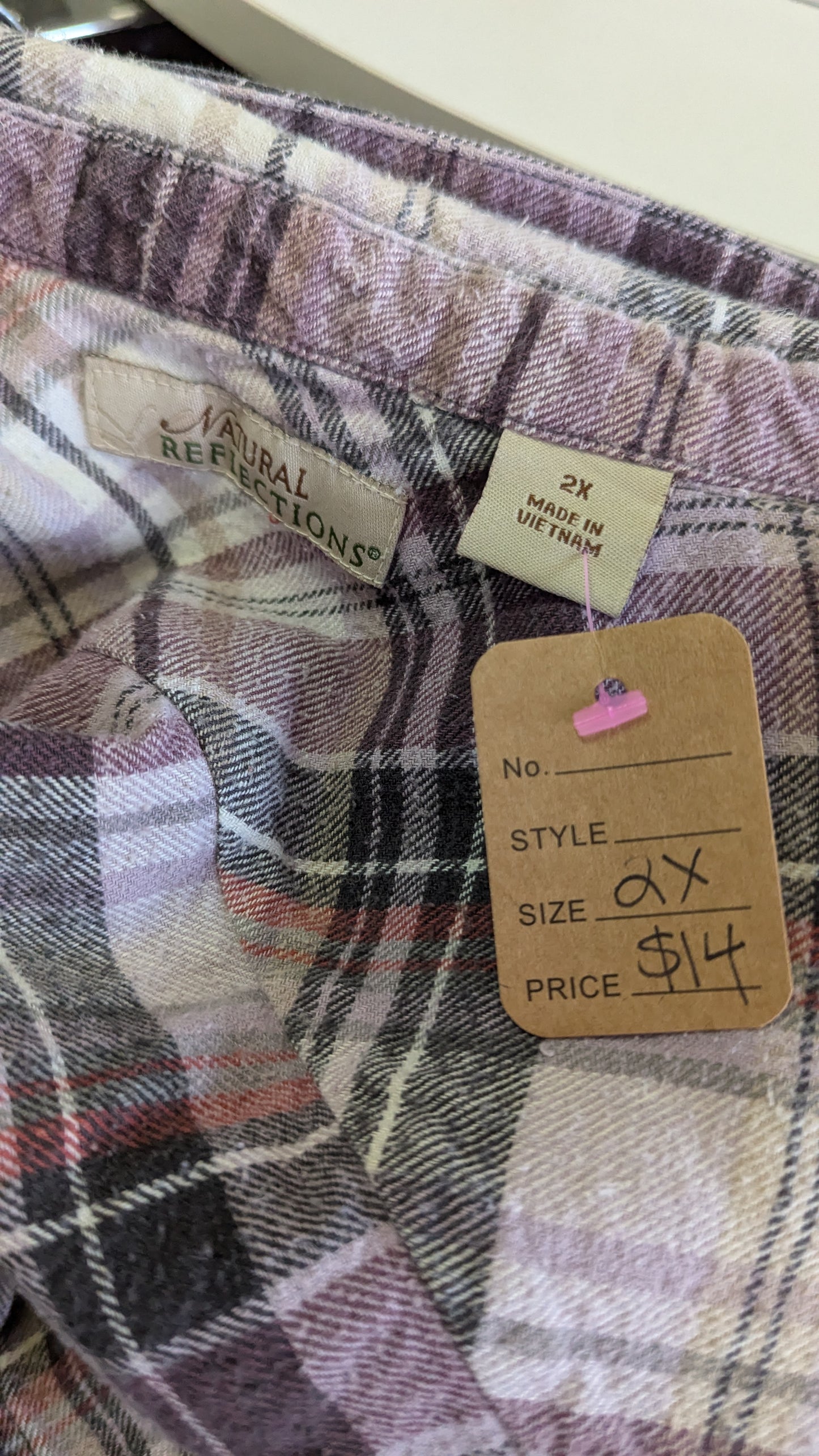 Natural Reflections Plaid Shirt - Size 2X