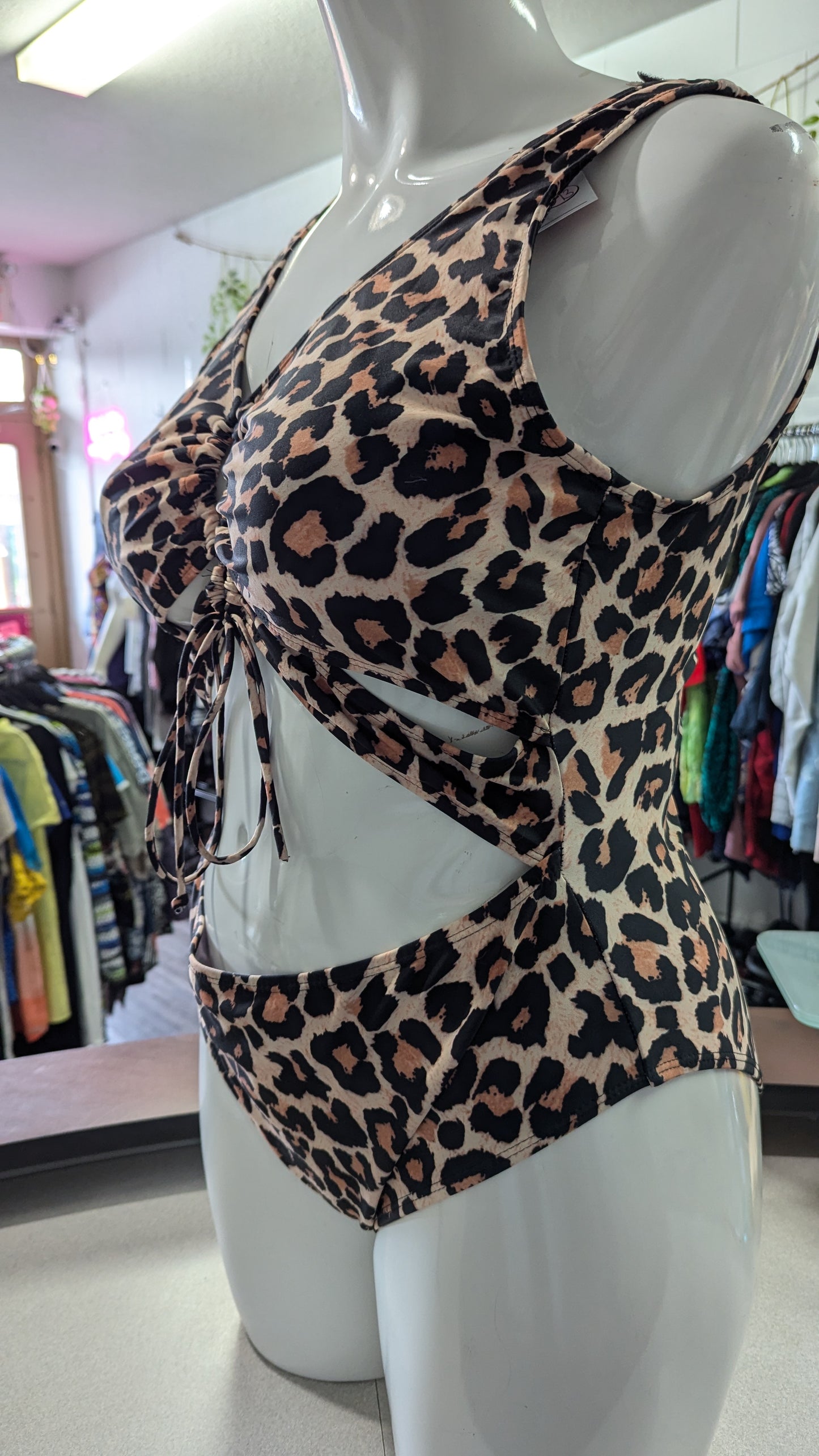 Leopard One Piece Swimsuit - Size 3X