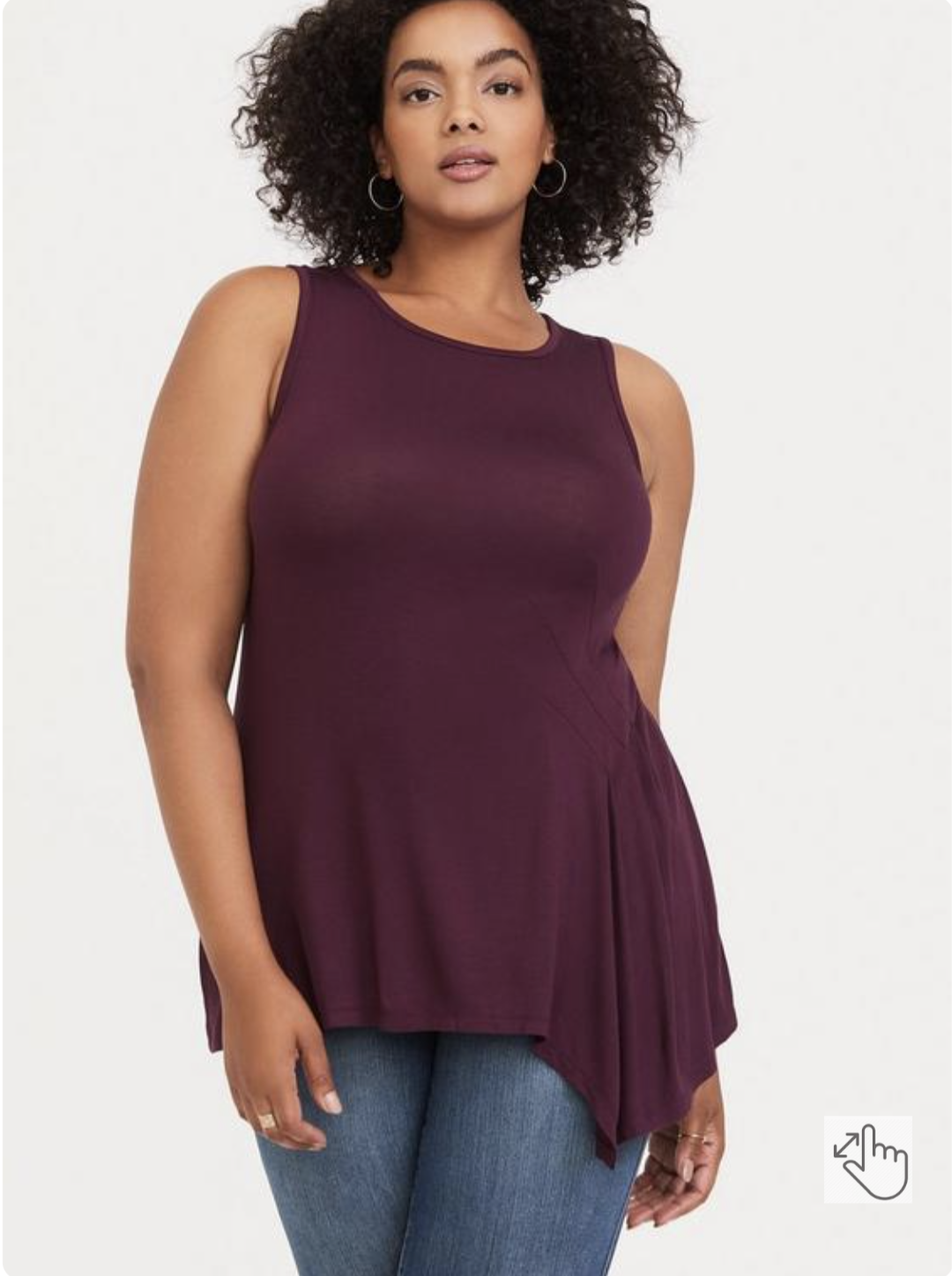 Torrid Super Soft Asymmetric Tank - Size 3