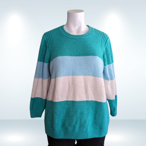 My Style Color Block Sweater - Size 2X