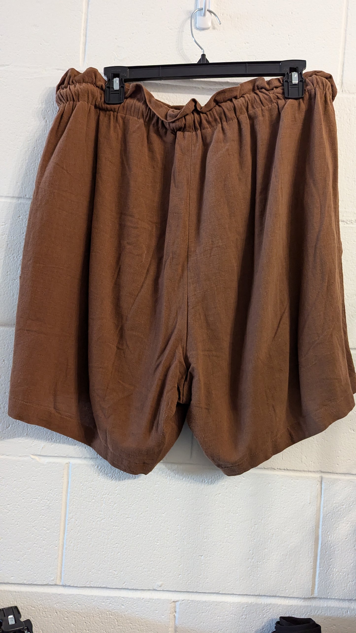 Shein Brown Paper Bag Linen Short - Size 1X