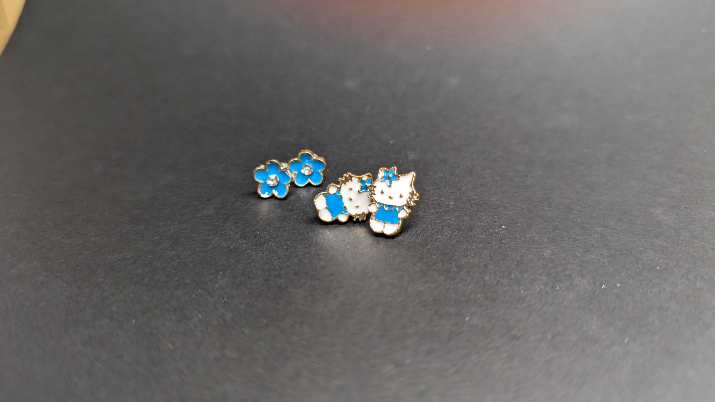 Hello Kitty Inspired Earrings - Multiple Colors Available