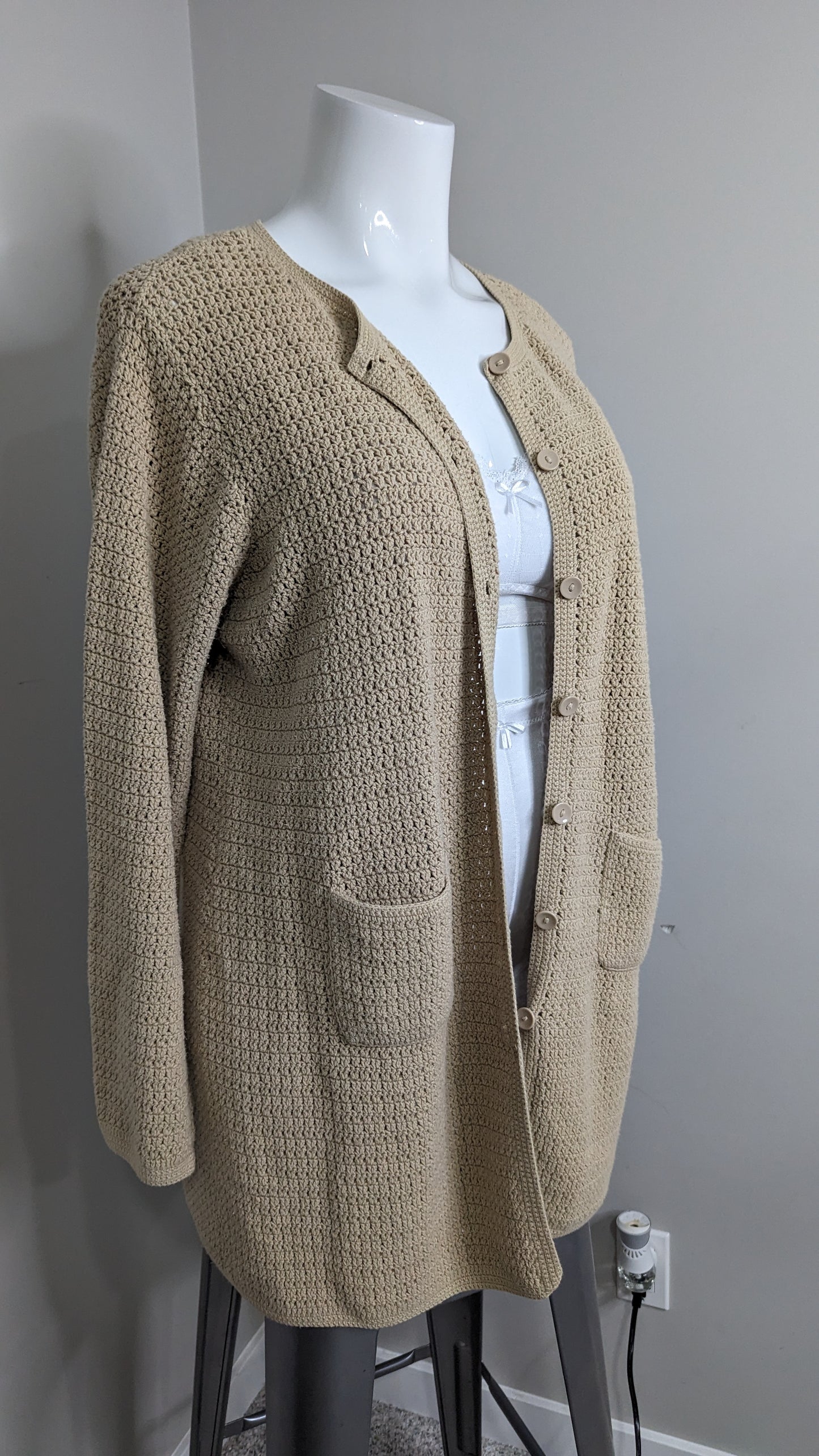 Vintage Cotton Ginny Cardigan - Size M+ (Fits 2X)