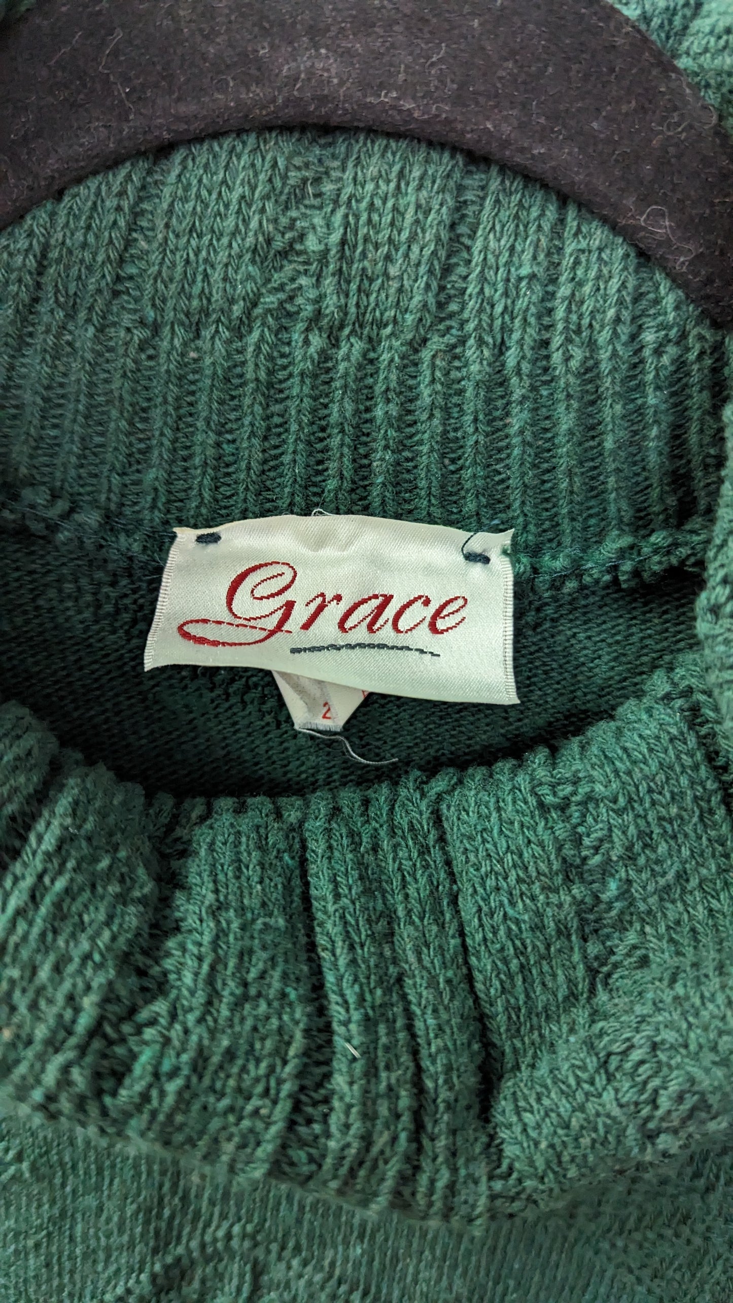 Grace emerald green vintage Sweater - Size 2X