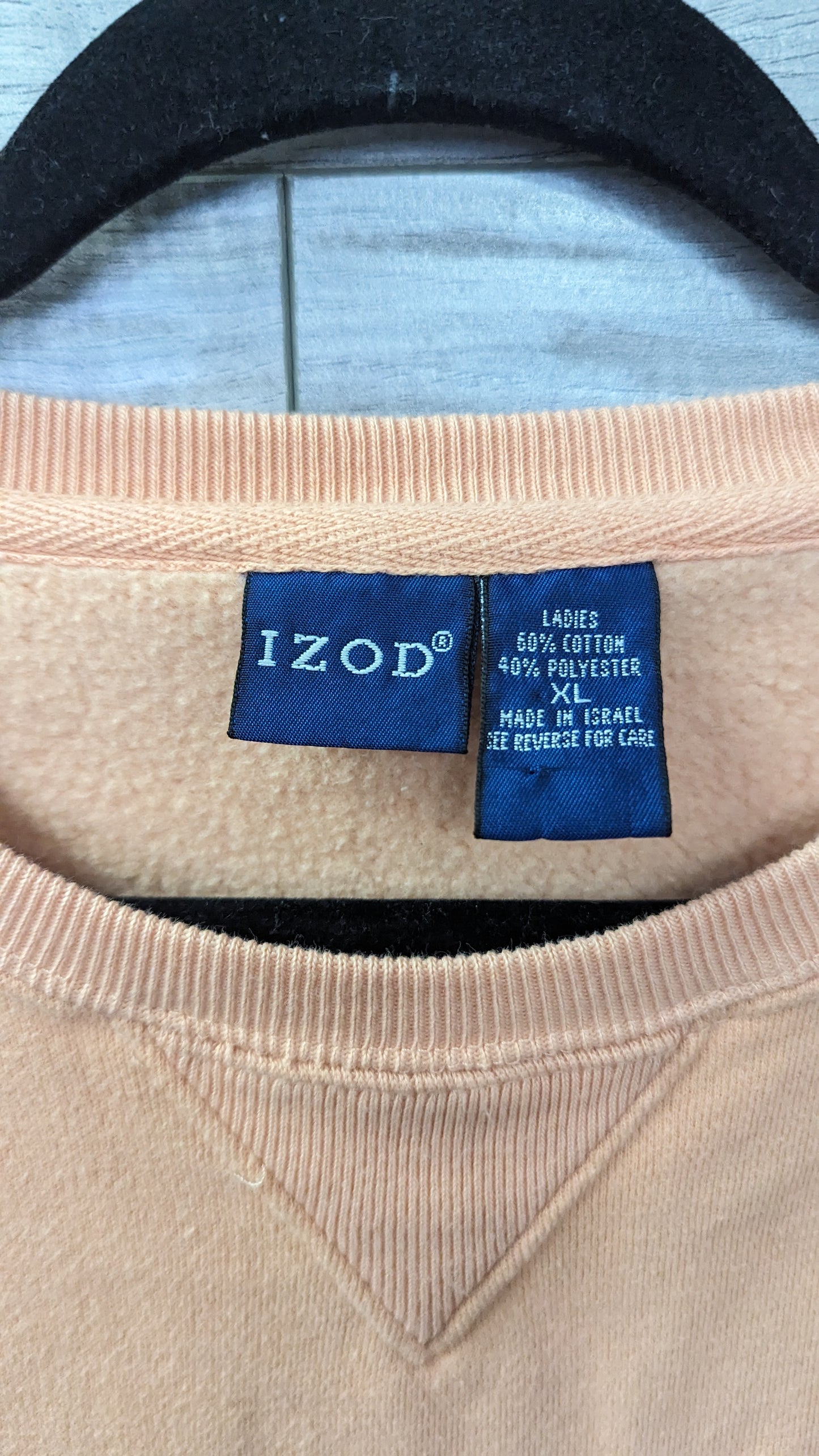 Vintage Peach IZOD Sweatshirt - Size XL