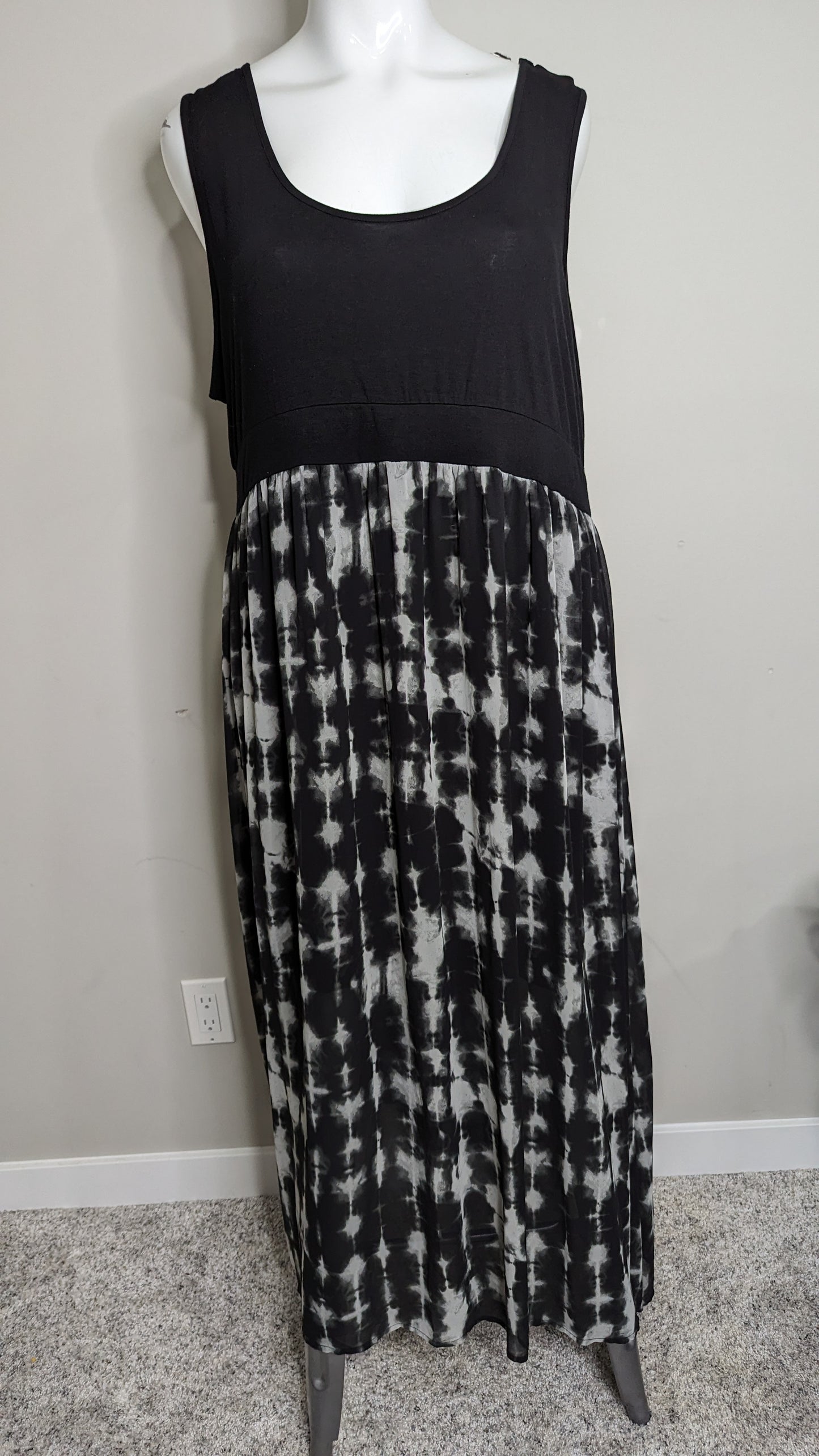 Torrid Tie Dye Chiffon Skirt Knit Top Maxi Dress - Size 4