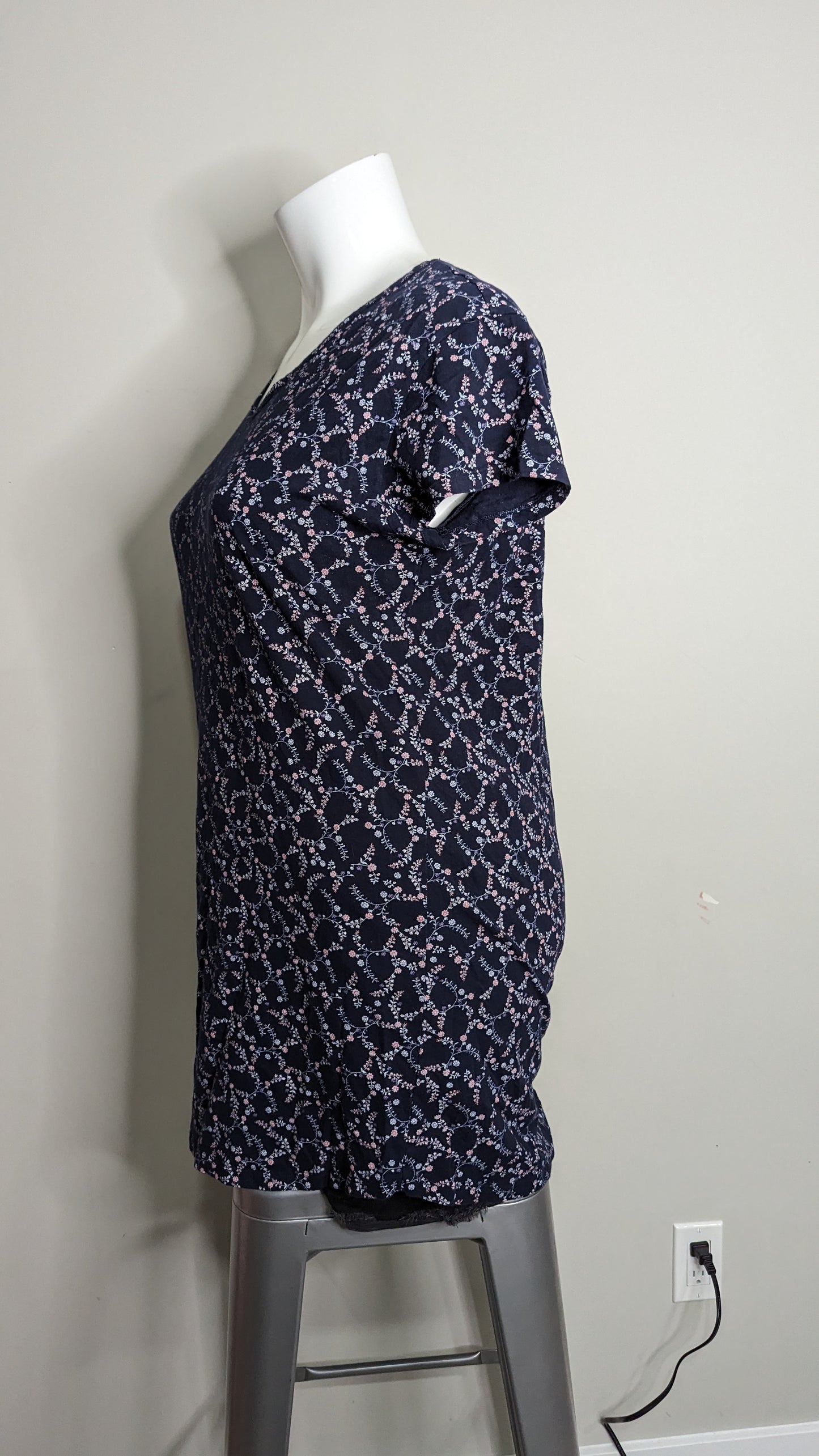 Bleu Gray Printed Tee Dress - Size XL