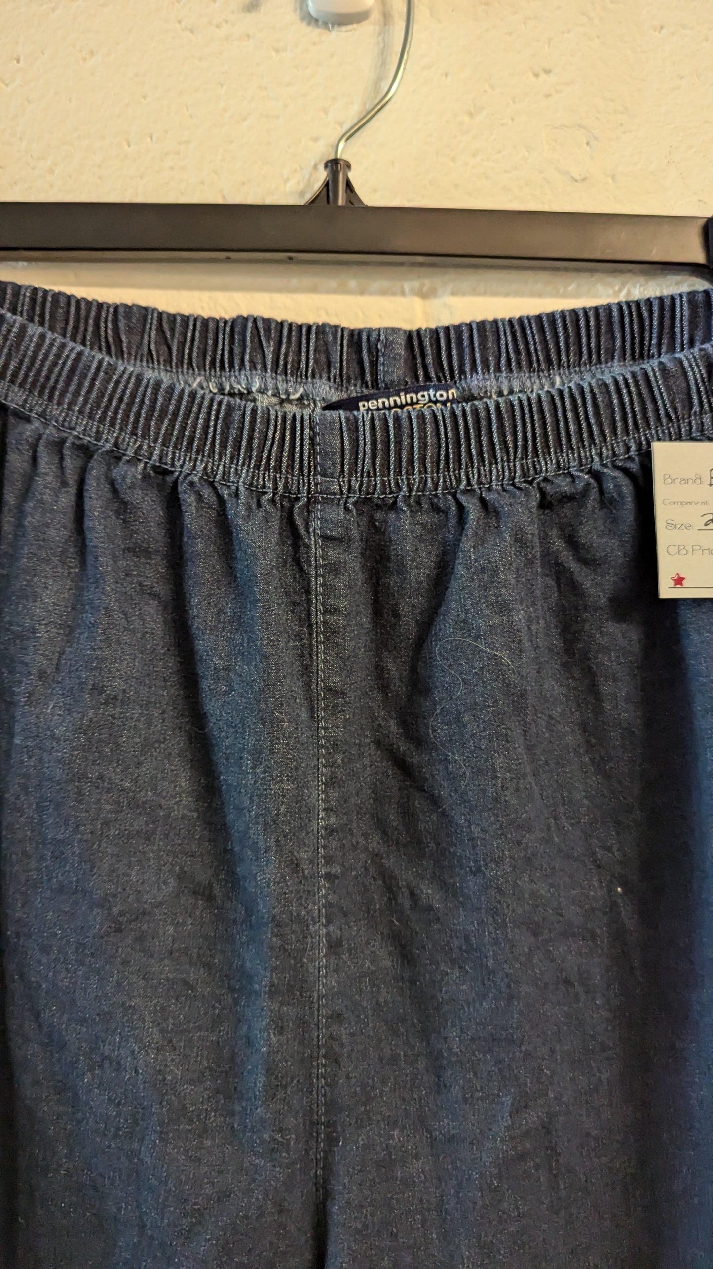 Pennington's Pull On Denim Shorts - Size 2X PETITE