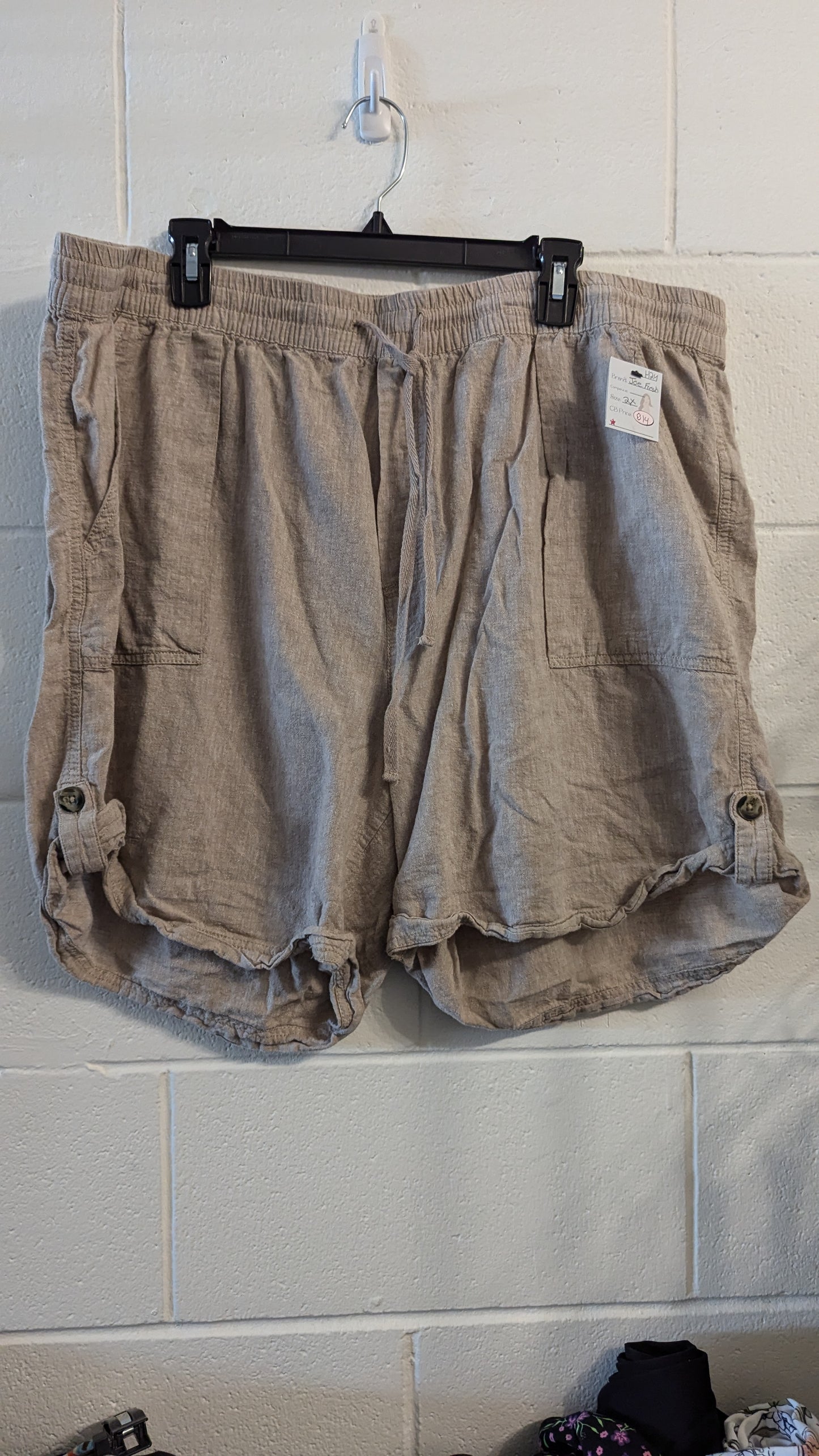 Joe Fresh Linen Blend Shorts - Size 2X