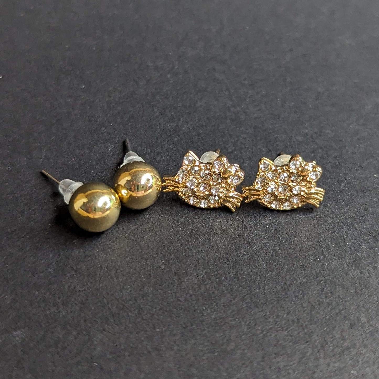 Gold Hello Kitty Inspired Earrings