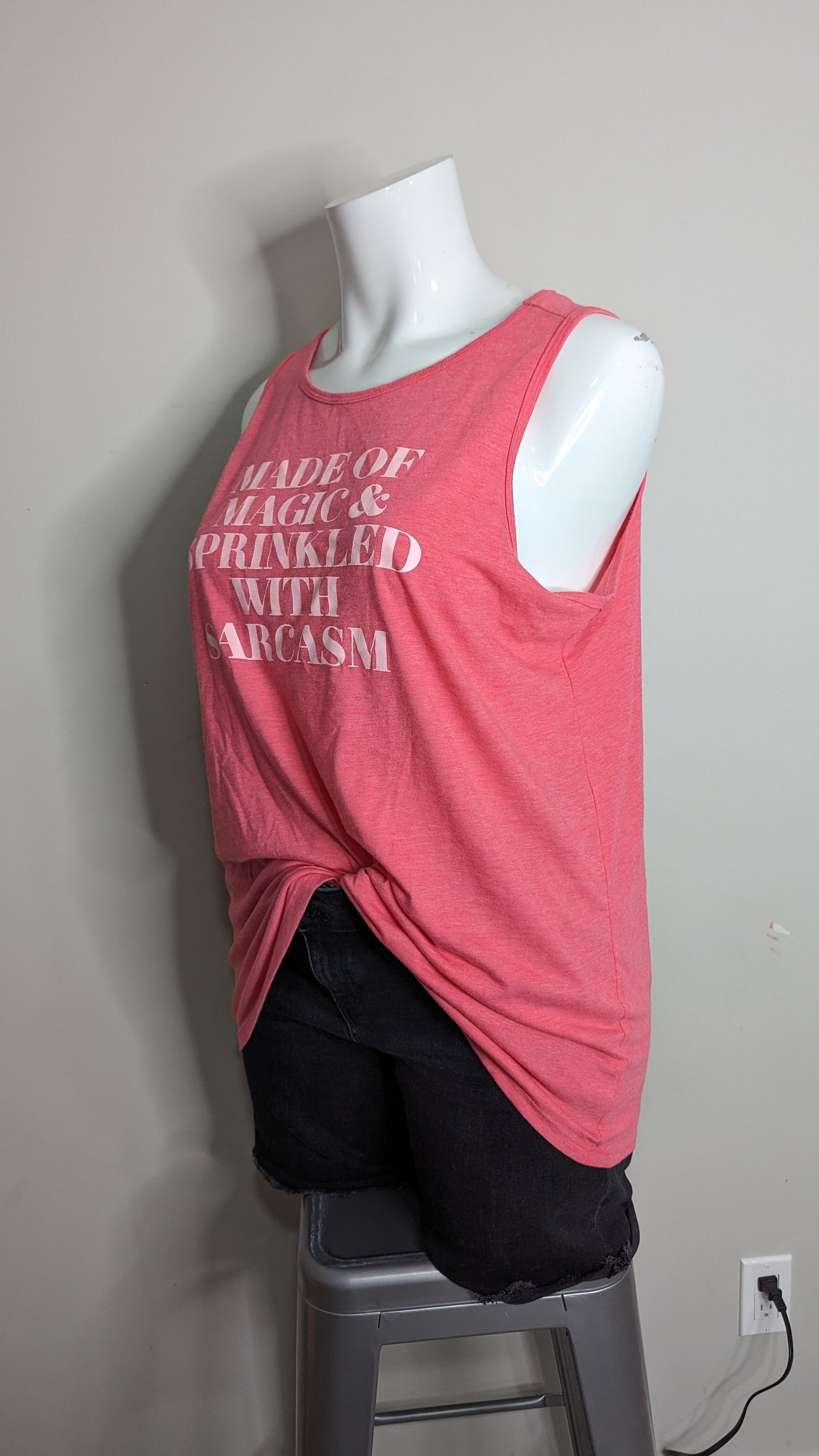 Torrid Signature Jersey Everyday Pink Crew Neck Made of Magic Tank - Size 3(X)