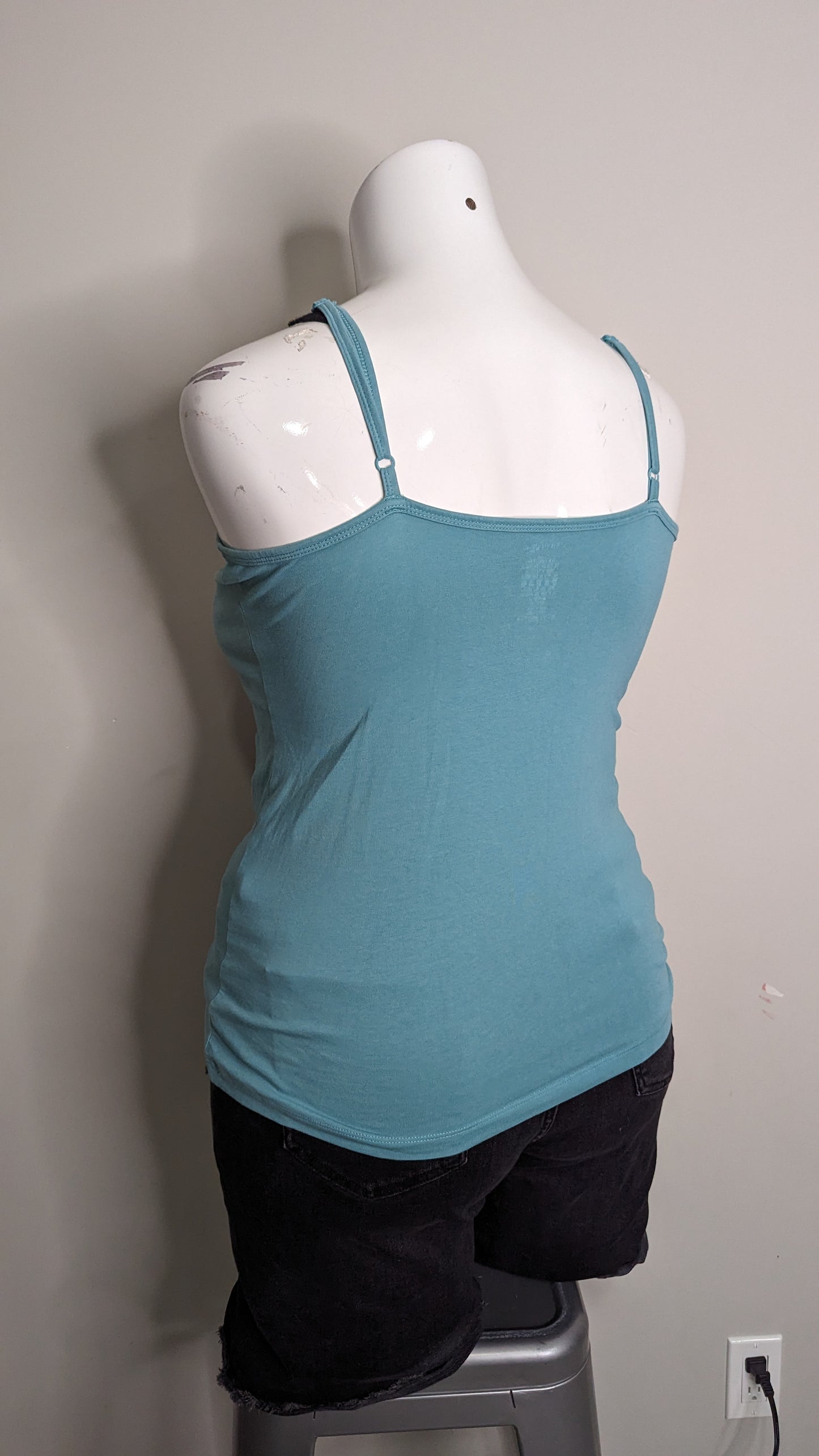 George Basic Adjustable Ice Blue Tank Top/Cami - Size 1X