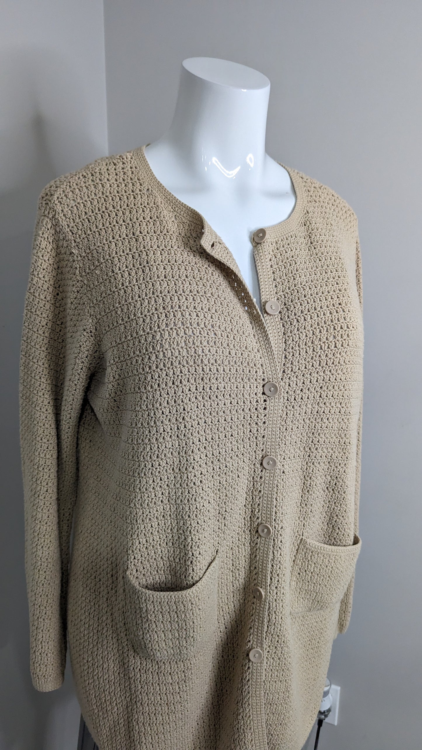 Vintage Cotton Ginny Cardigan - Size M+ (Fits 2X)