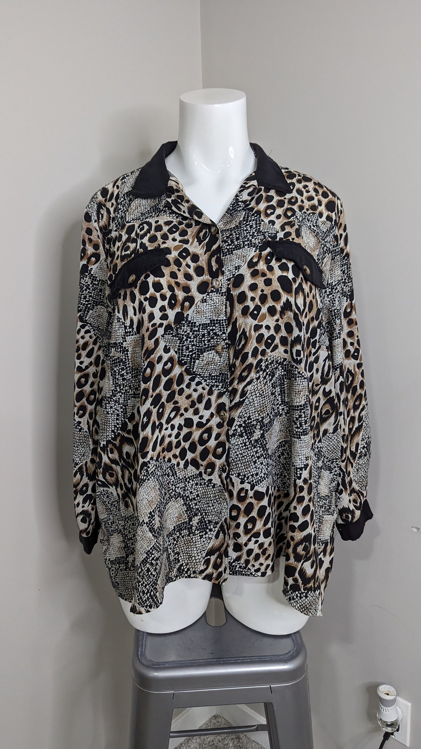 Vintage Career Elements Blouse - Size 2X