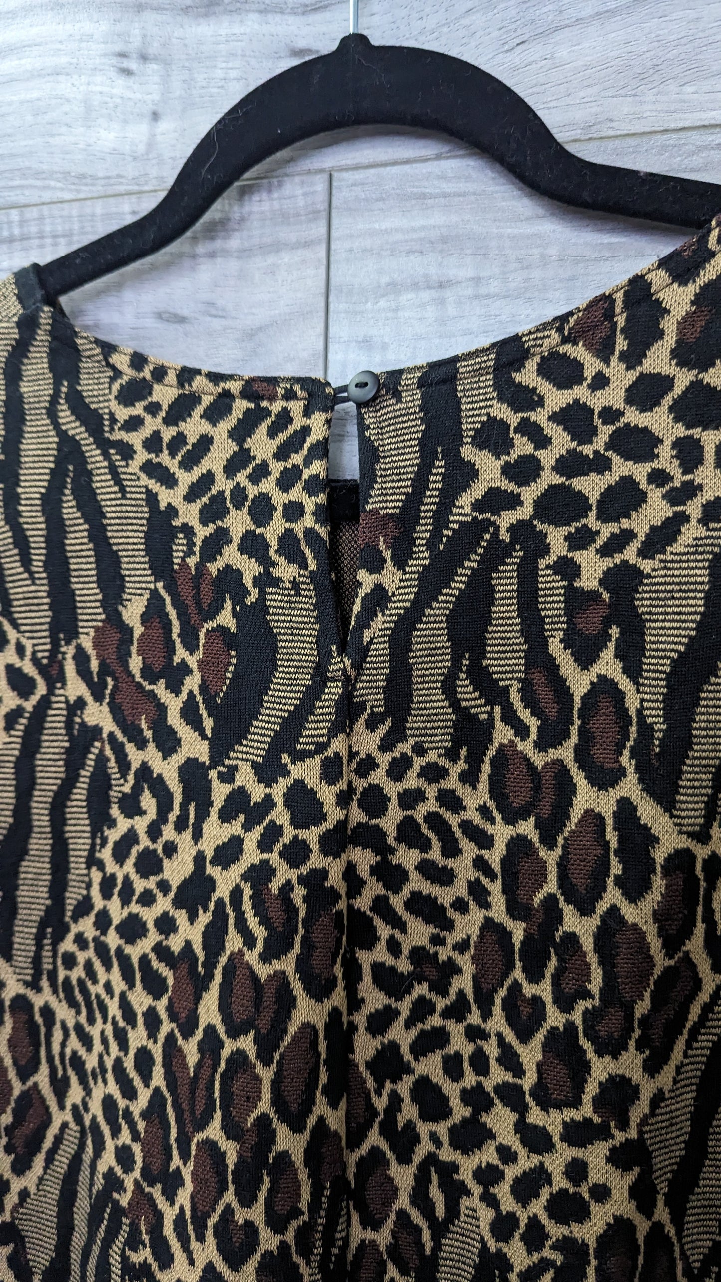 Vintage Animal Print Tanjay Top - Size 18