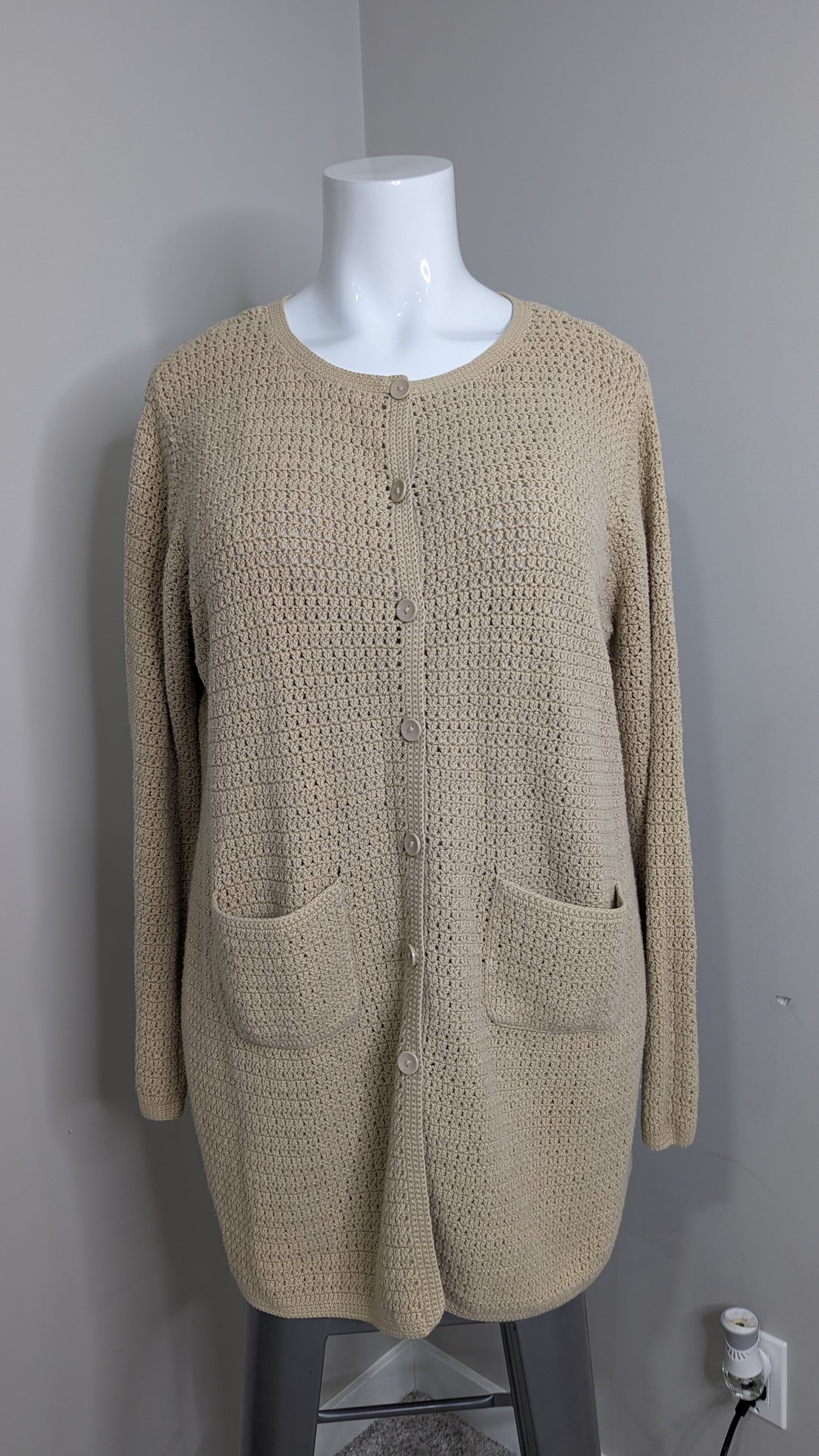 Vintage Cotton Ginny Cardigan - Size M+ (Fits 2X)